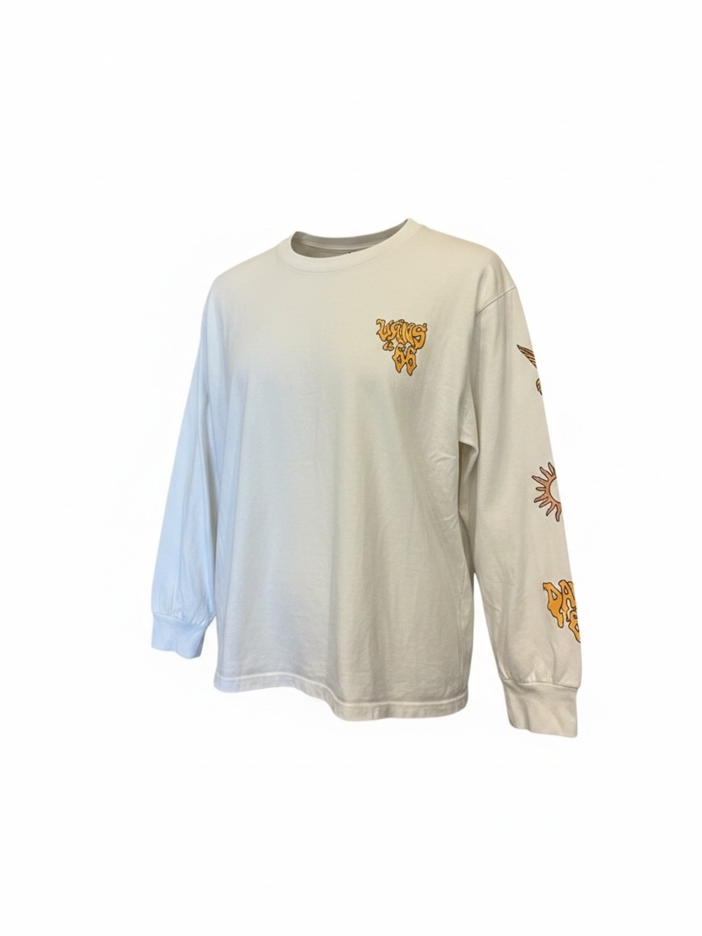 Vans Skully 2 Marshmallow Long sleeve Tee Skull Graphic Retro